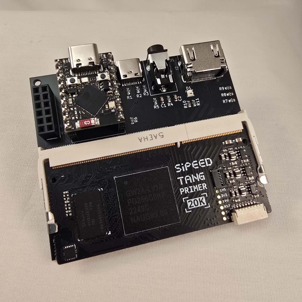 Close-up of Papilio Retrocade PCB